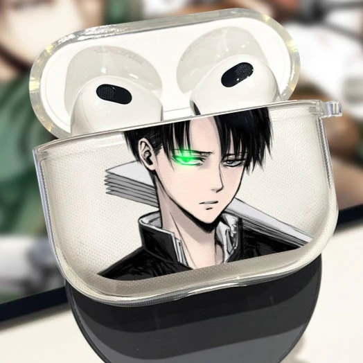 هجوم على تيتان ليفي أكرمان حافظة ناعمة لأجهزة AirPods Pro Pro 2 3 حقيبة سماعة الاذن الكرتون سيليكون المضادة للسقوط الغطاء الواقي الهدايا