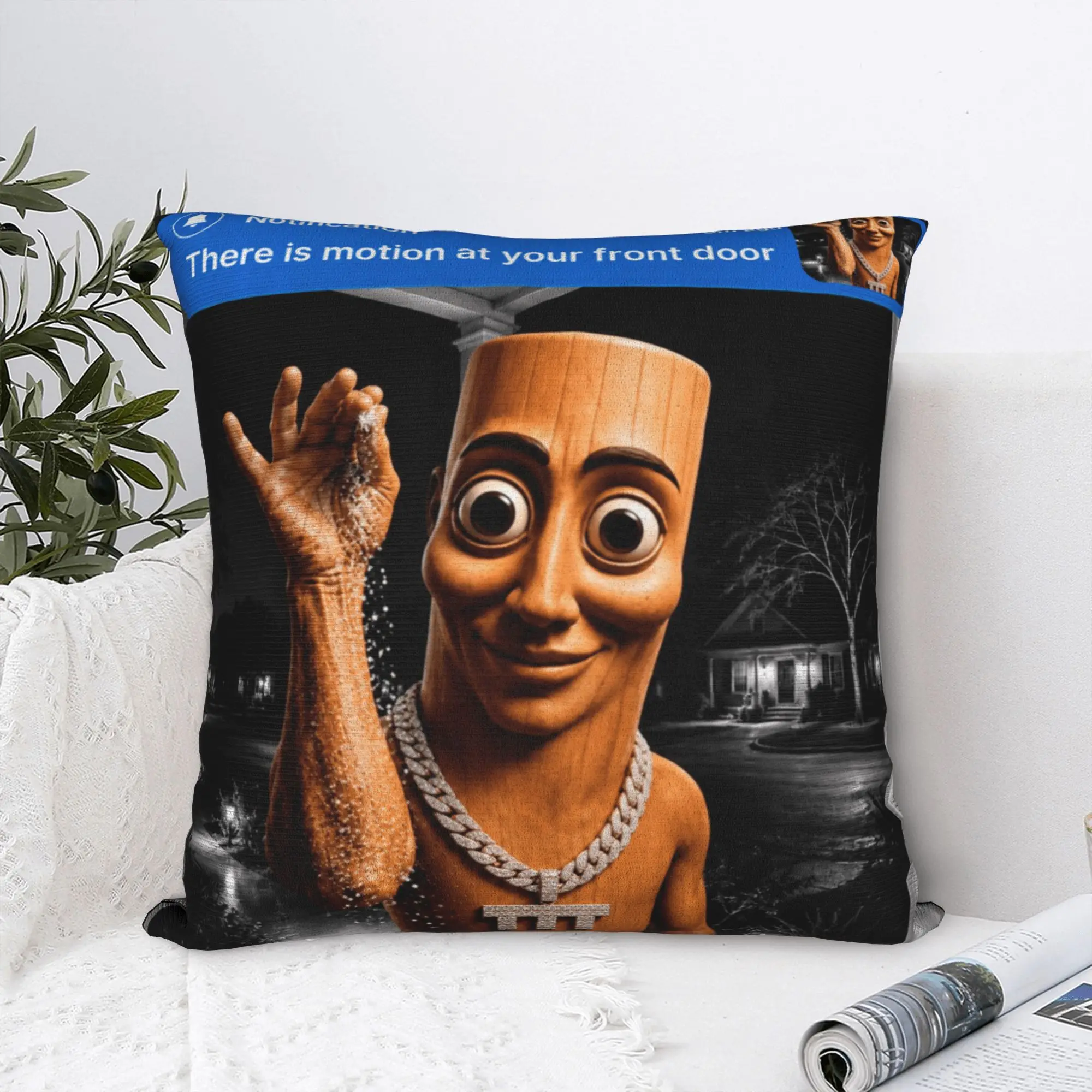 There is Motion at Your Front Tung Tung Sahur Money Performance Pillow Cover Pillow Case For Chair Sofa Home Decor Cushion Cover