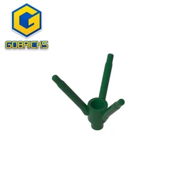 Gobricks GDS-90486 Plant, Flower Stem with Bottom Pin compatible with lego 24855 Assembles Building Blocks children's toys