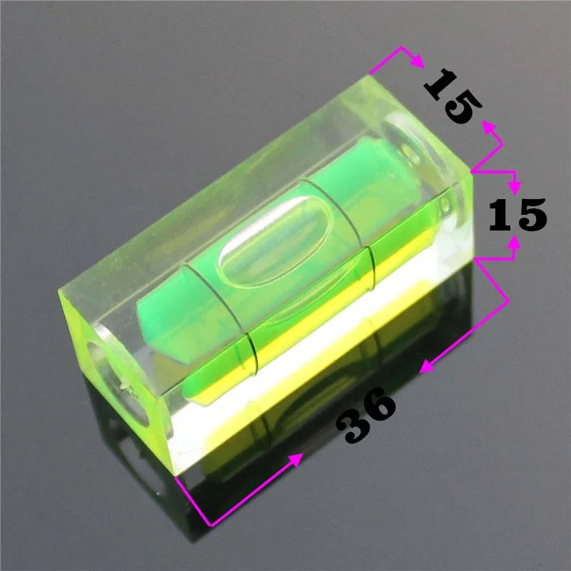 HACCURY 151536mm Small Square Bubble Level Spirit Level Bead Acrylic Leveling Tools for TV Rack Framework 1PCS