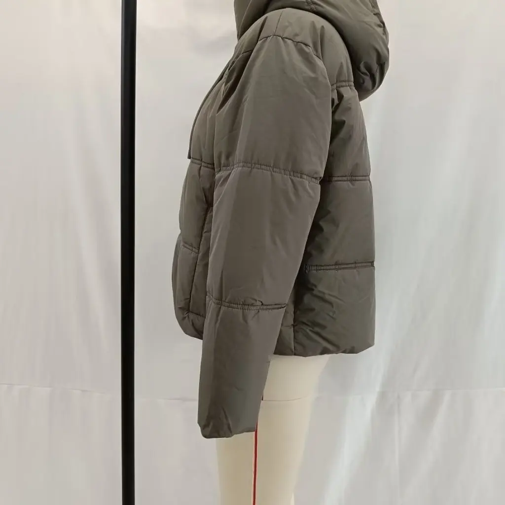 Einfarbige, mit Baumwolle gefütterte Damenjacke, warmes Kunstleder, kurzer Biker-Stil für Herbst und Winter, europäische und amerikanische Mode