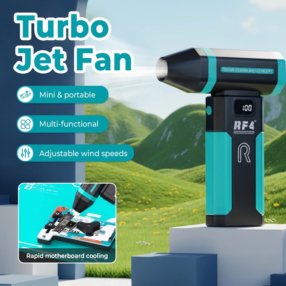 

450000RPM Powerful Air Blower 5-Gear Speed High-Power Brushless Turbo Fan Jet Cordless Electric Air Duster For Keyboard Cleaning