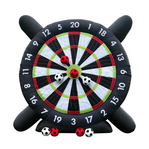 어린이용 공기 주입식 다트 게임 축구 장난감, 370W 공기 송풍기, 야외 축구, 8 개 축구