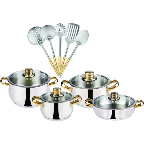 Roe Rumeli Steel Cookware Set 13 Part Gold