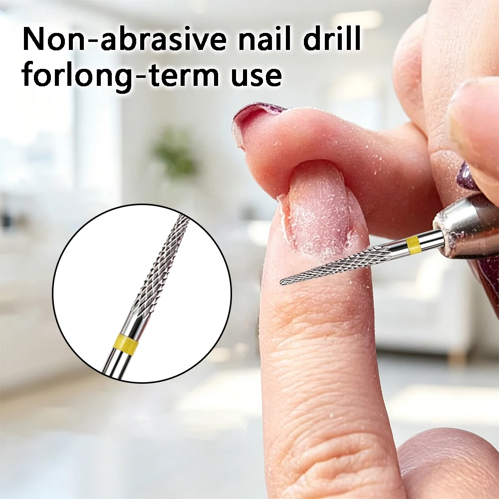 Brandneue Wolframstahl-Nagelbohrer, Pediküre-Hartmetallfräser für Nagelfeilen, Maniküre-Fräser, Nagelkunst-Werkzeug – Detail 5