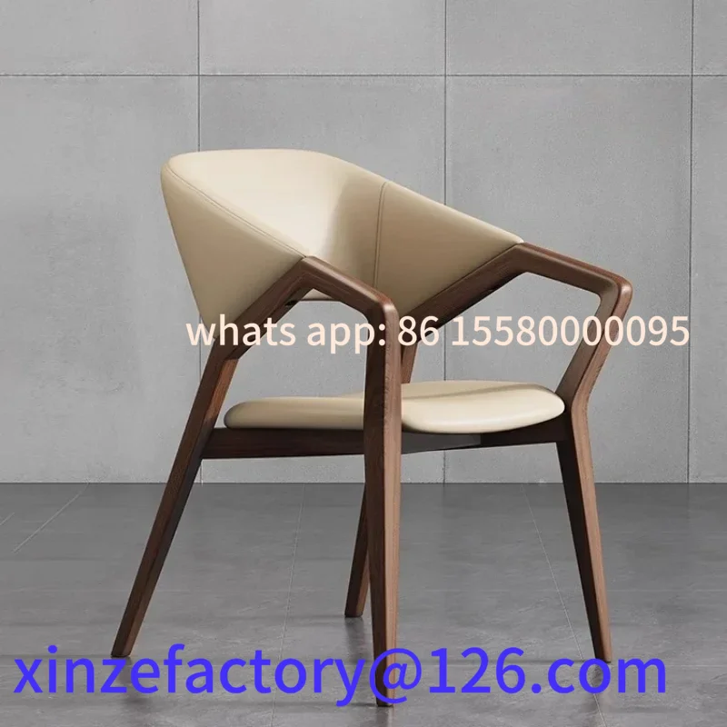 

Customizable Italian Designer Casual Minimalist Home Antique Dining Chair Solid Wood Mortise