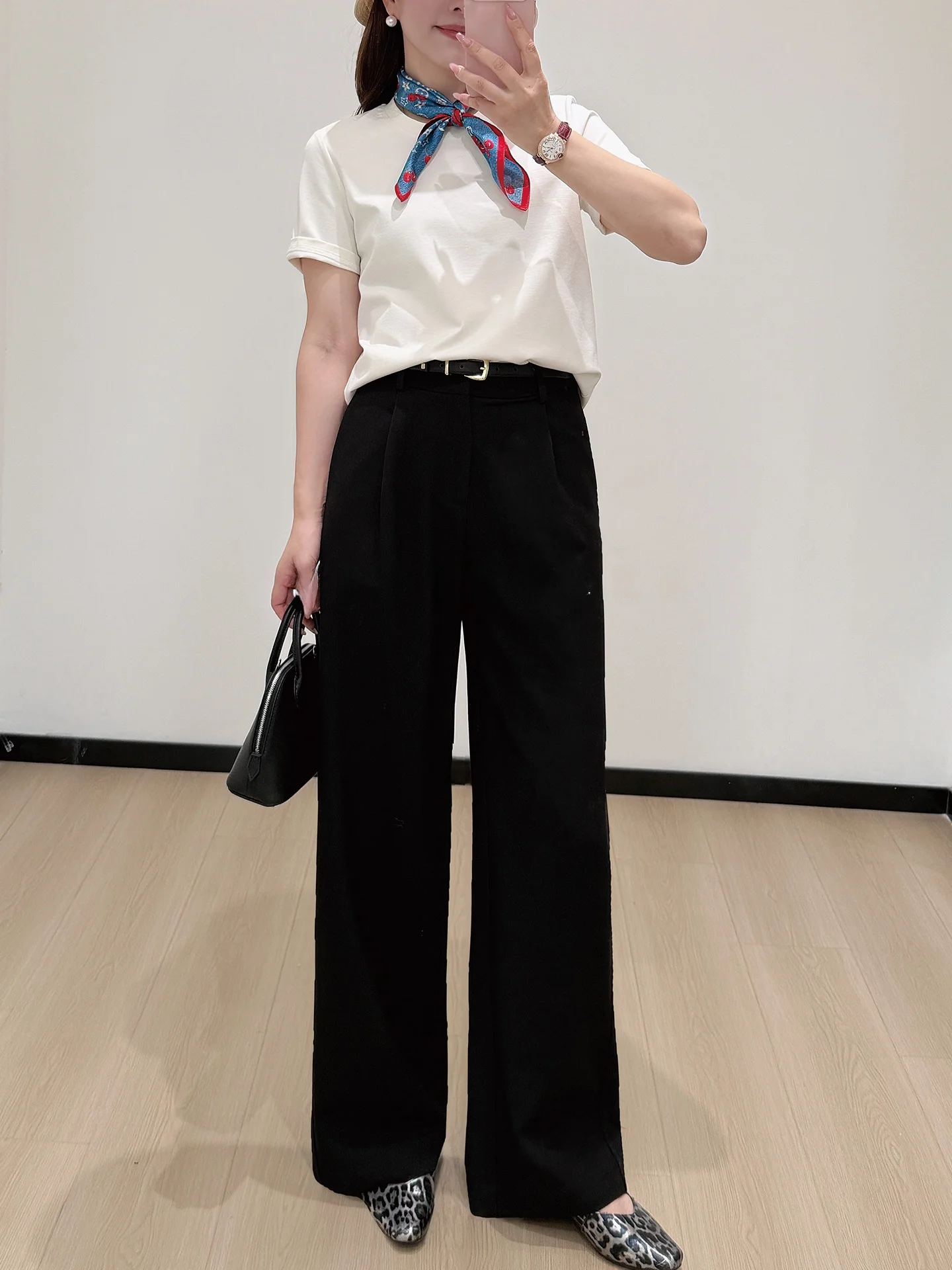 

Элегантные широкие брюки прямого кроя с эффектом драпировки для фигуры типа «груша», повседневные, с высокой талией, на молнии, весна-лето