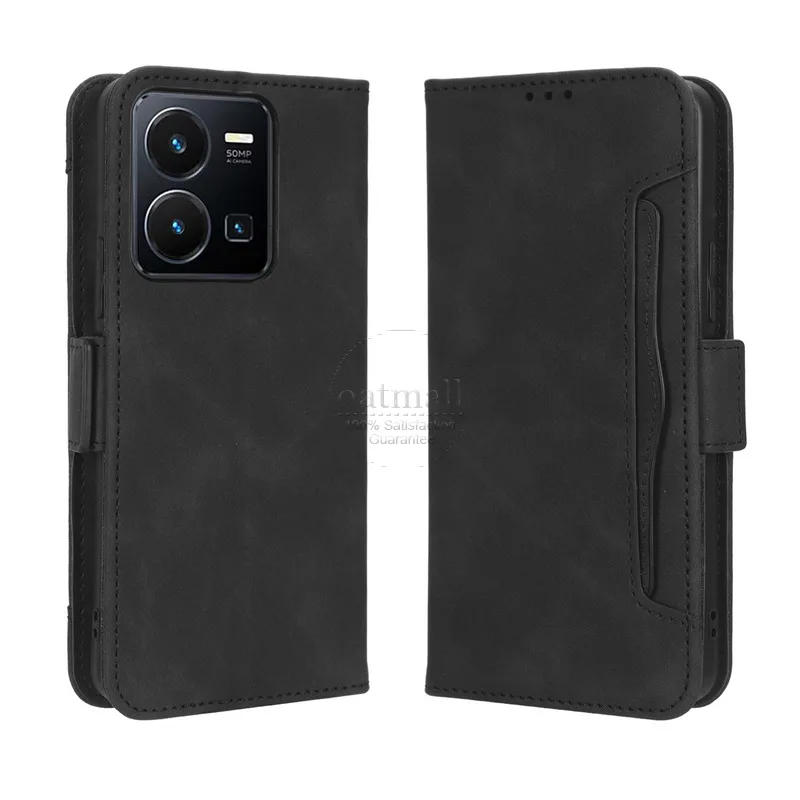 Wallet Cases For VIVO Y35 4G Case Magnetic Closure Book Flip Cover For VIVO Y22S 4G Leather Card Holder Mobile Phone Bags