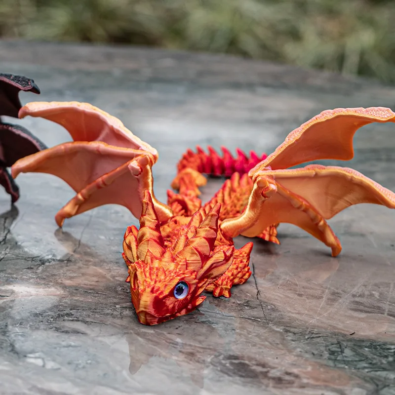 

3D печатные крыльями, игрушки дракона, суставы, подвижная имитационная модель, подарок, шарнирные драконы, непоседы, драконы, настольные украшения