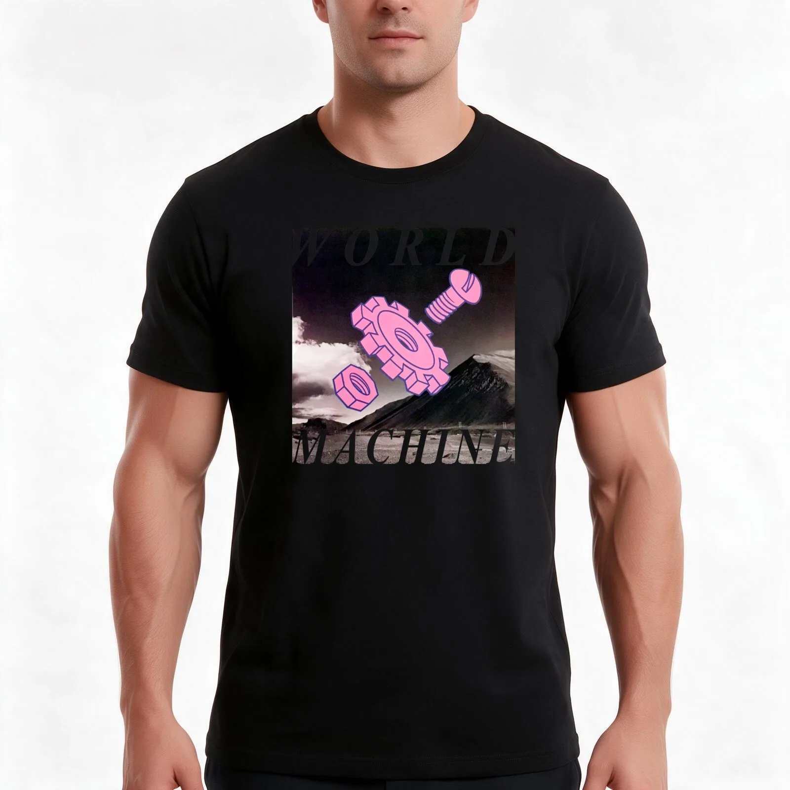 World Machine - Level 42 T-Shirt, Summer Casual Cotton Tee, Oversized Streetwear Tops, Vintage Graphic Print, Unisex Men Women