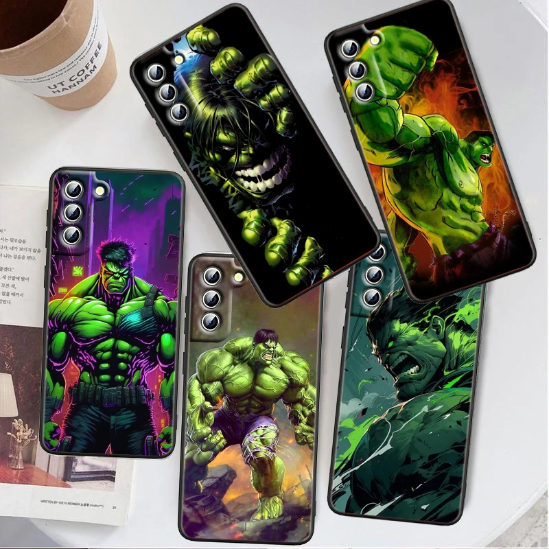 Hulk Cartoon Art Cute For Samsung Galaxy S24 S23 S22 S21 S20 FE S10 S10E Plus Ultra Pro Lite 5G Black Funda Phone Case