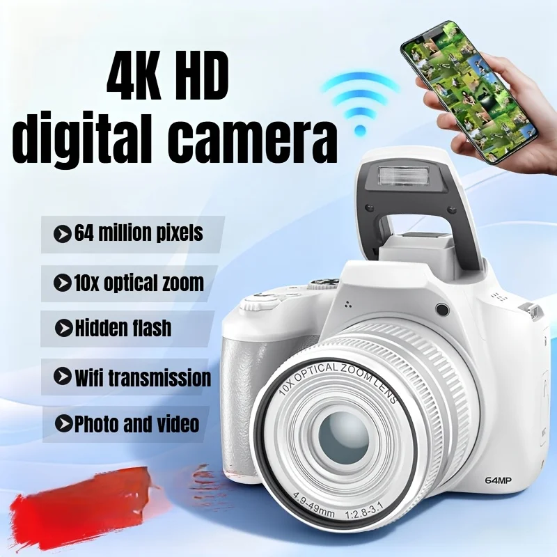 

64Mp High-Definition Optical Zoom Digital Camera,40X Zoom Digital Cam,Built-In Flash for with 3in Flip Screen,Autofocus Camera Gr