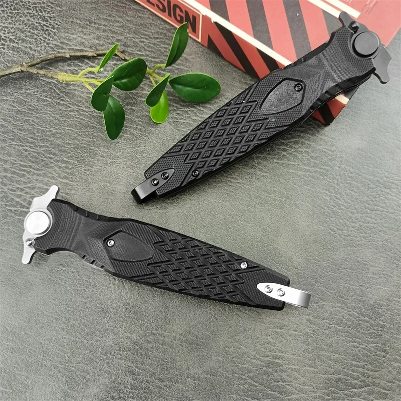 Russian HOKC Military Folding Knife D2 Blade Black G10 Handle Tactical Outdoor Hunting Survival Knives Camping Sharp Pocket Tool