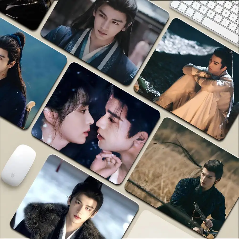Chasing Jade Zhang Linghe Tian Xiwei Mousepad Small LockEdge Mouse Pad For Gamers Computer Desk Pad Rectangular Anti-slip Rubber