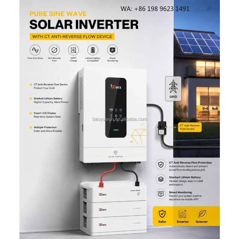 4KW-12KW Off-Grid Hybrid Solar Inverter 24V 48V MPPT Solar Charger Pure Sine Wave Solar Power Equipment