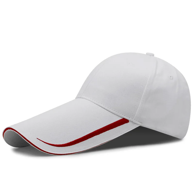 Peaked Hat Spring Summer 14cm Long Brim Sunscreen Fishing  Men Women Street Sunshade Outdoor Adjustable Cotton Golf Cap Trucker