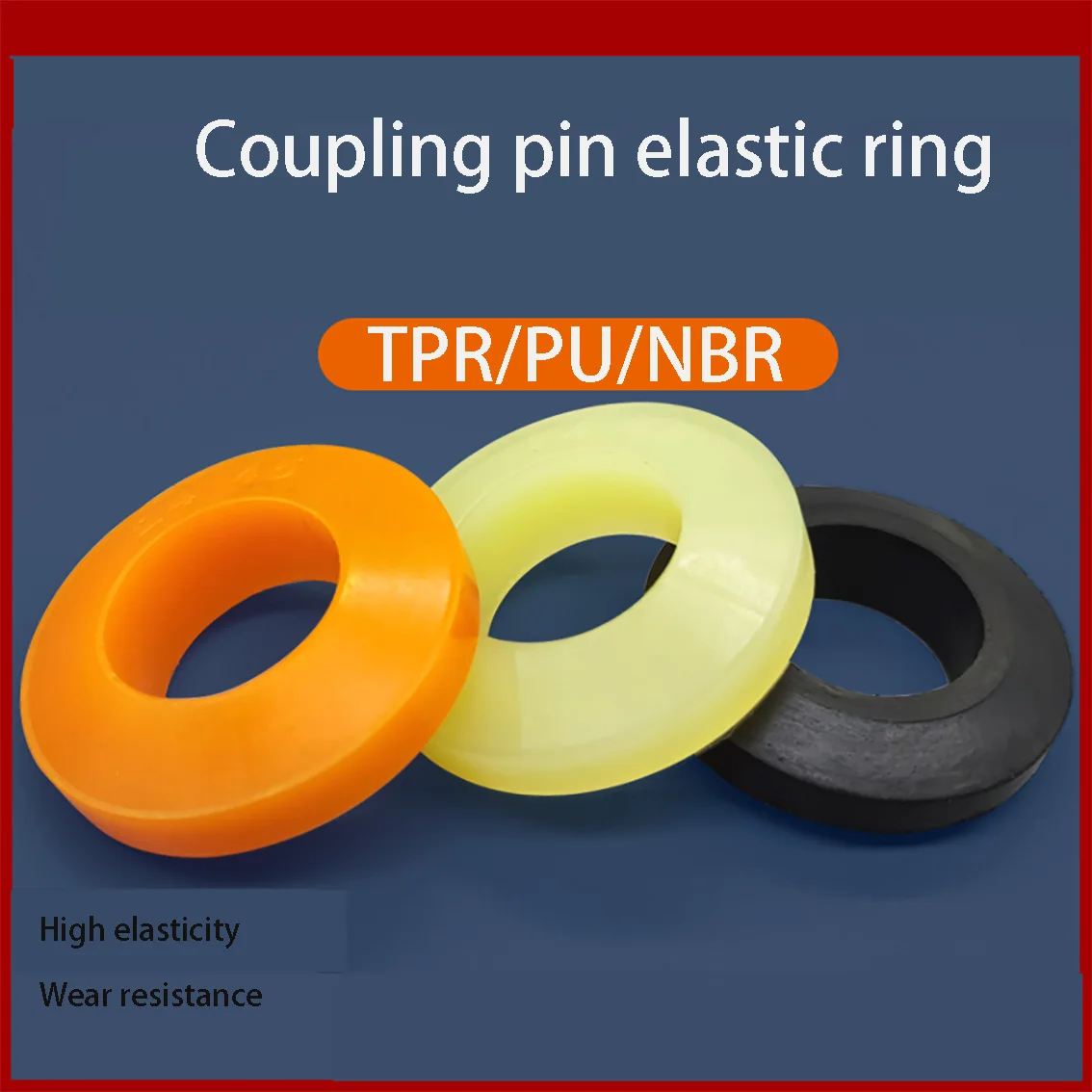 Polyurethane Buffer Washer Rubber Coupling Sleeve Cow Tendon Rubber Ring Coupling Pin Shock-absorbing Elastic Washer