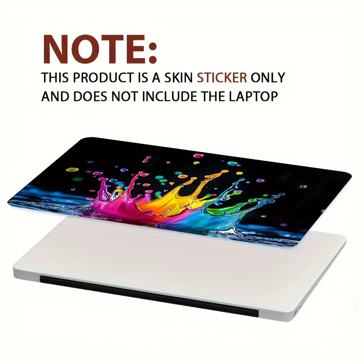 2-piece Spray Painted Laptop Art Sticker Protective Case Universal Netbook Skin Sticker Waterproof and Scratch Resistant
