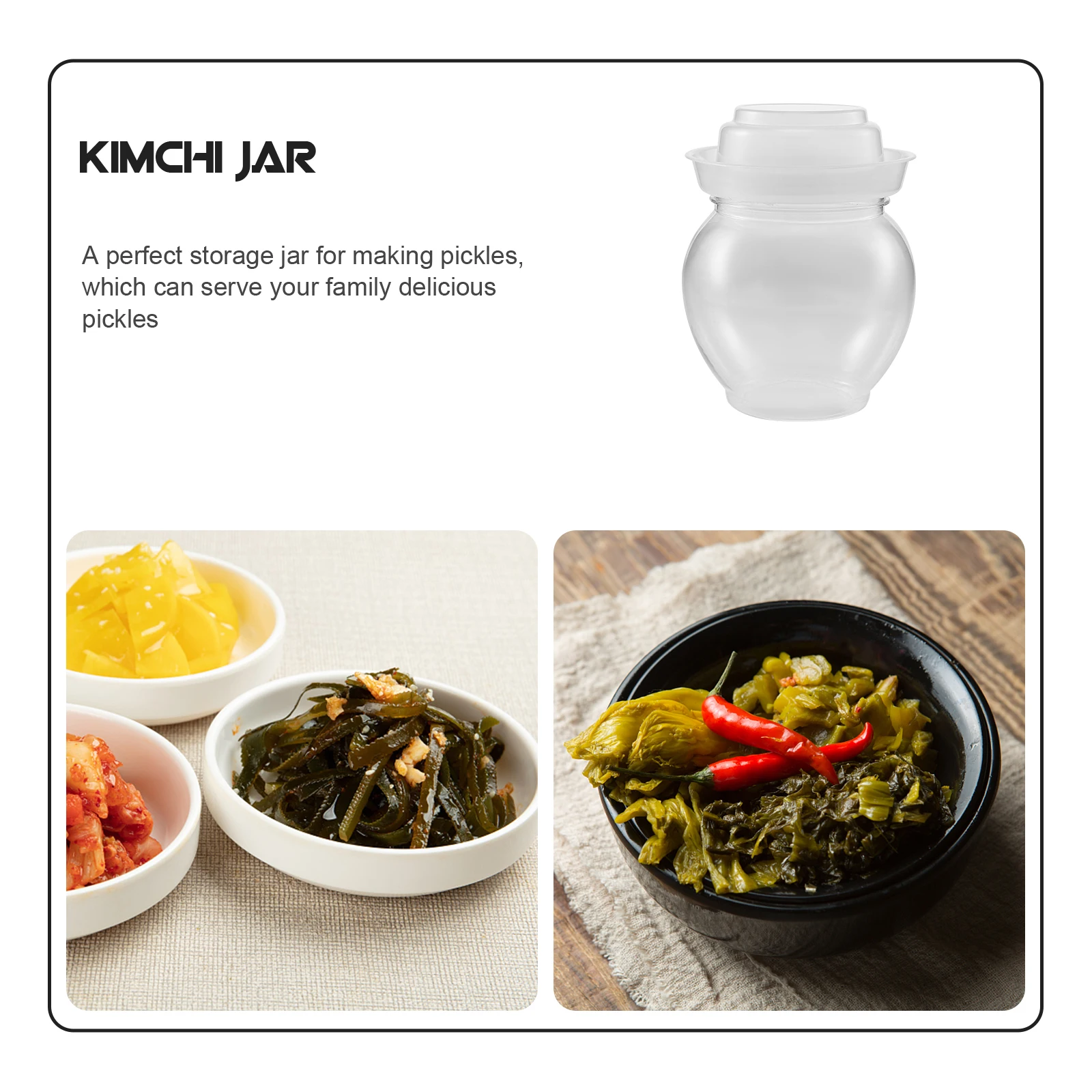 

Kitchen Sealed Pickle Airtight Design Large Capacity Fermenting Vegetable Storage Reusable Food Container Household