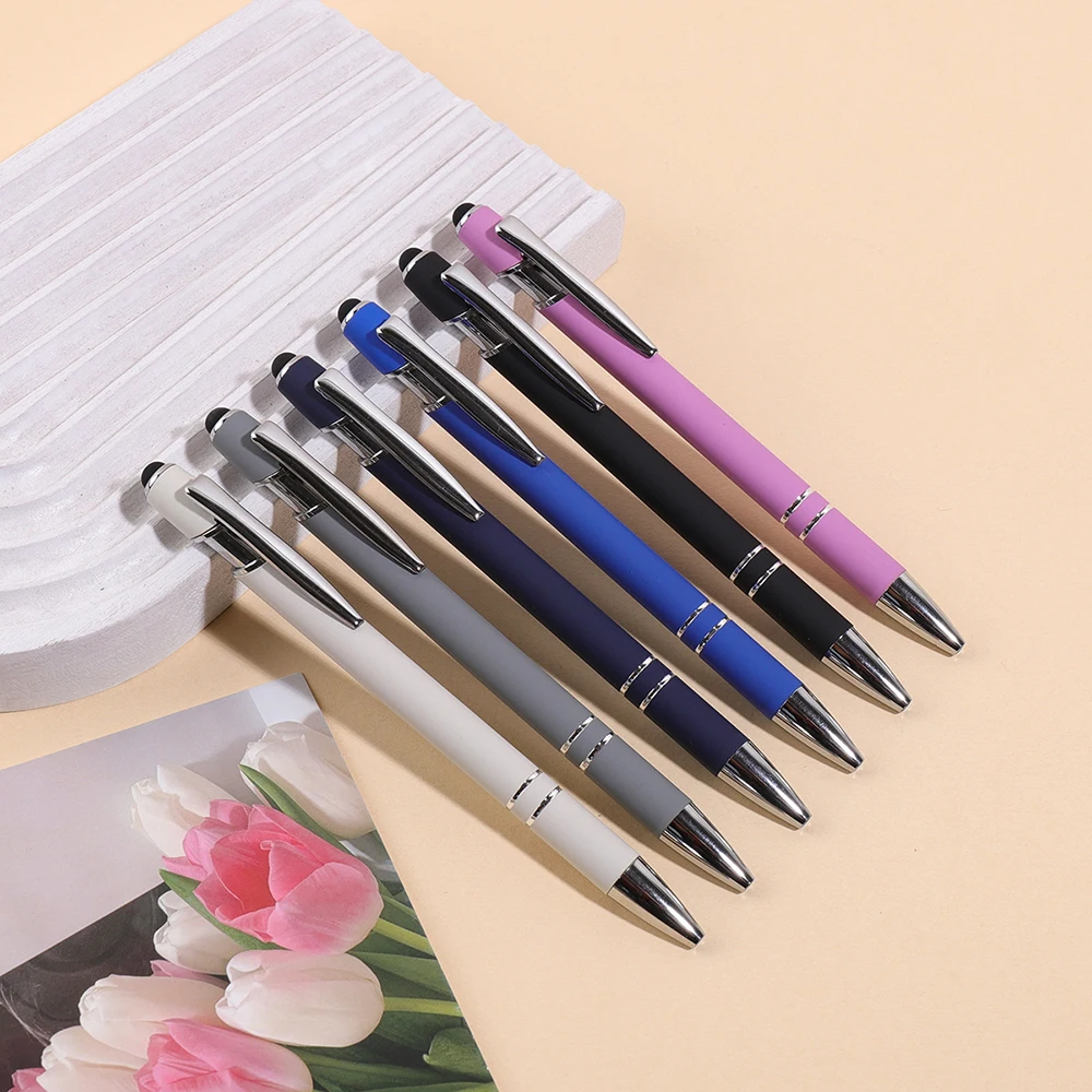 Custom Text Ballpoint Pen Personalized Name Metal Push Pen Graduation Gift School Supplies Customized Text Stylus Ballpoint Pen