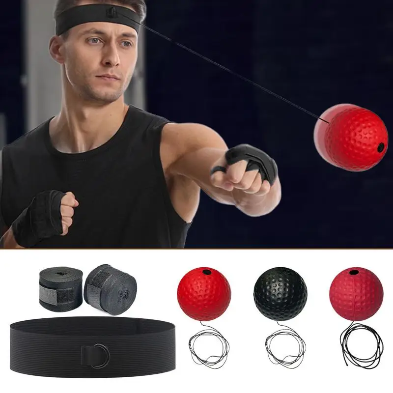 

Boxing Speed Ball Headmounted PU Punch Ball Muay Thai Training Hand Eye Reaction Home Gym Sandbag Fitness Boxing Equipment