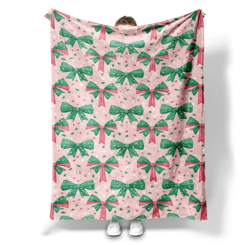 1PC Christmas Diamond Puzzle Printed Blanket for Sofa Travel Camping Living Room Office Conditioning Blanket for All Seasons Gif