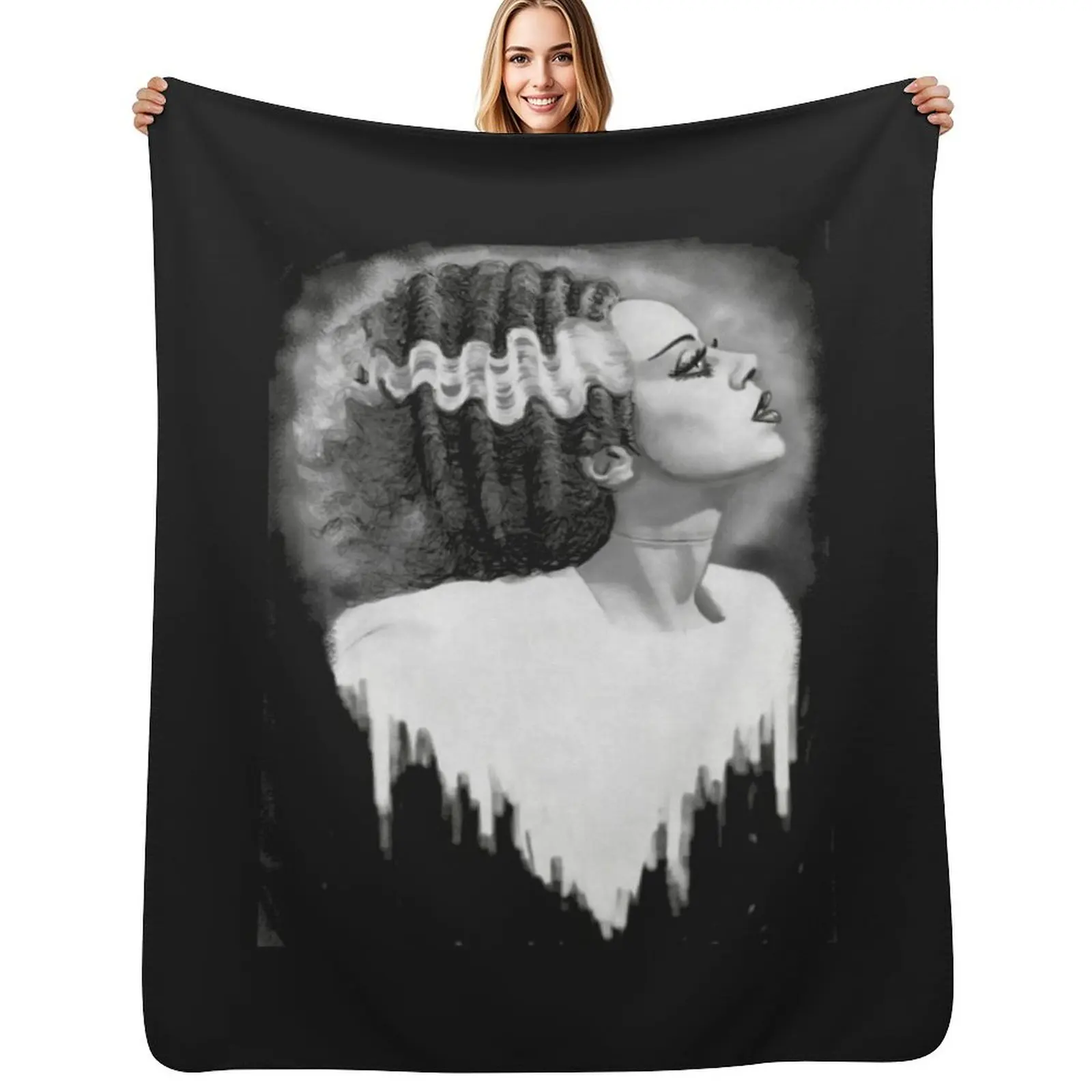 

Bride of Frankenstein Throw Blanket Cute Plaid Blankets For Bed warm for winter Nap Blankets