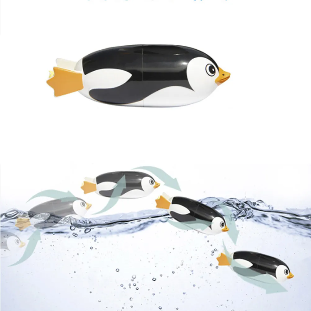 

2Pcs Electric Penguin Diving Bath Water Playing Fun for Baby Bathtub Inflatable Pool Large Small Safe Plastic Kids Splash