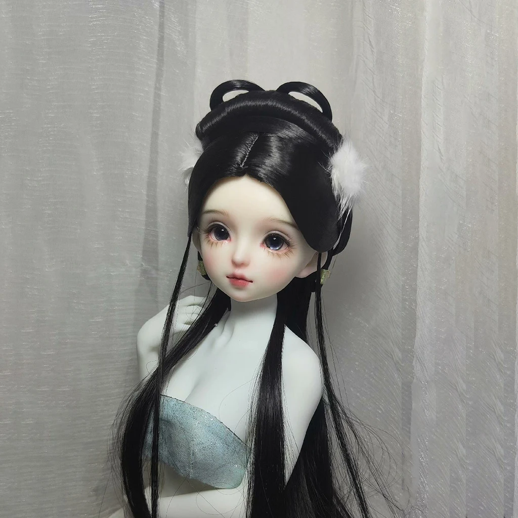 1/4 1/3 Schaal Oude Kostuum Bjd Pruik Hanfu Fee Lang Haar Retro Pruiken Voor Bjd/Sd Msd Sd13 Girl Ssdf Pop Accessoires C2288