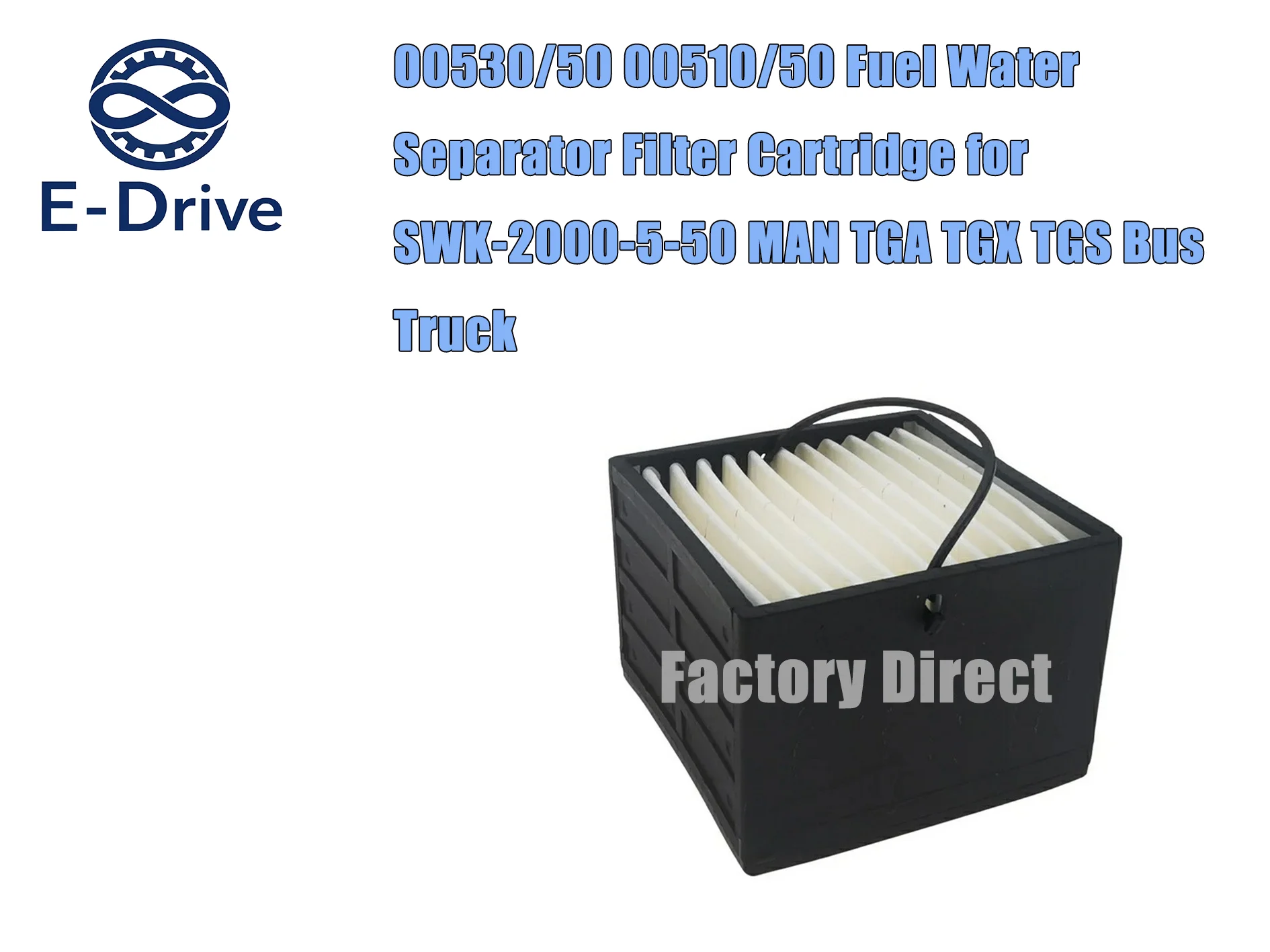 

00530/50 00510/50 Фильтрующий элемент топливно-водяного сепаратора для SWK-2000-5-50 MAN TGA TGX TGS Автобусы и грузовики