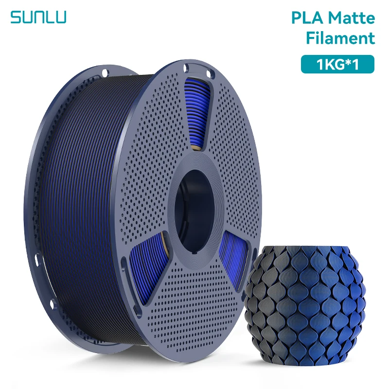 Filament PLA mat bicolore SUNLU 1KG 1,75±0,02mm, transition dégradée, texture mate, enroulement soigné, compatible avec la plupart des imprimantes FDM