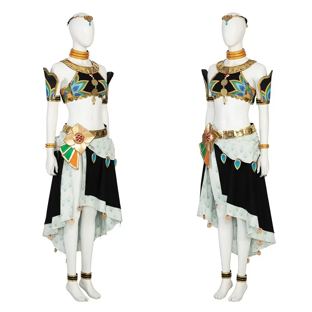 Sexy Prinses Riju Cosplay Kostuum Mooie Makeela Kostuums Fantasie En Accessoires Vhalloween Zelda Jurk Outfit