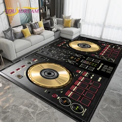 DJ Music Screen Pattern Area Rug,Carpet Rug for Living Room Bedroom Sofa,Kitchen Bathroom Hallway Runner Non-slip Floor Mat