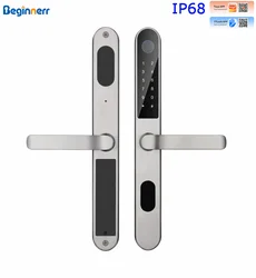 IP68 Waterproof Smart Aluminum door lock Stainless Steel 304 3592 2885 doublehook Mortise TUYA Ttlock Fingerprint UPVC door lock