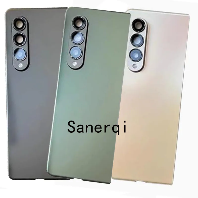 For SAMSUNG Galaxy Z Fold 3 fold3 5G F926 F9260 Back Glass Battery Rear Door Housing Panel Cover With Camera Bezel with lens