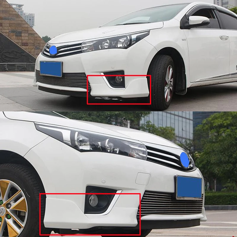 For ABS Front Bumper Diffuser Lip Splitter Toyota Corolla Body Kit Refit Accessories 2014 2015 2016 Year