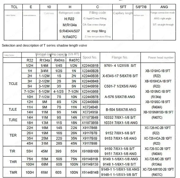 ALCO-Détendeur Thermique Détachable, Équipement de Réfrigération, 12 Tonnes, RCLE12HCA, R22 Froid