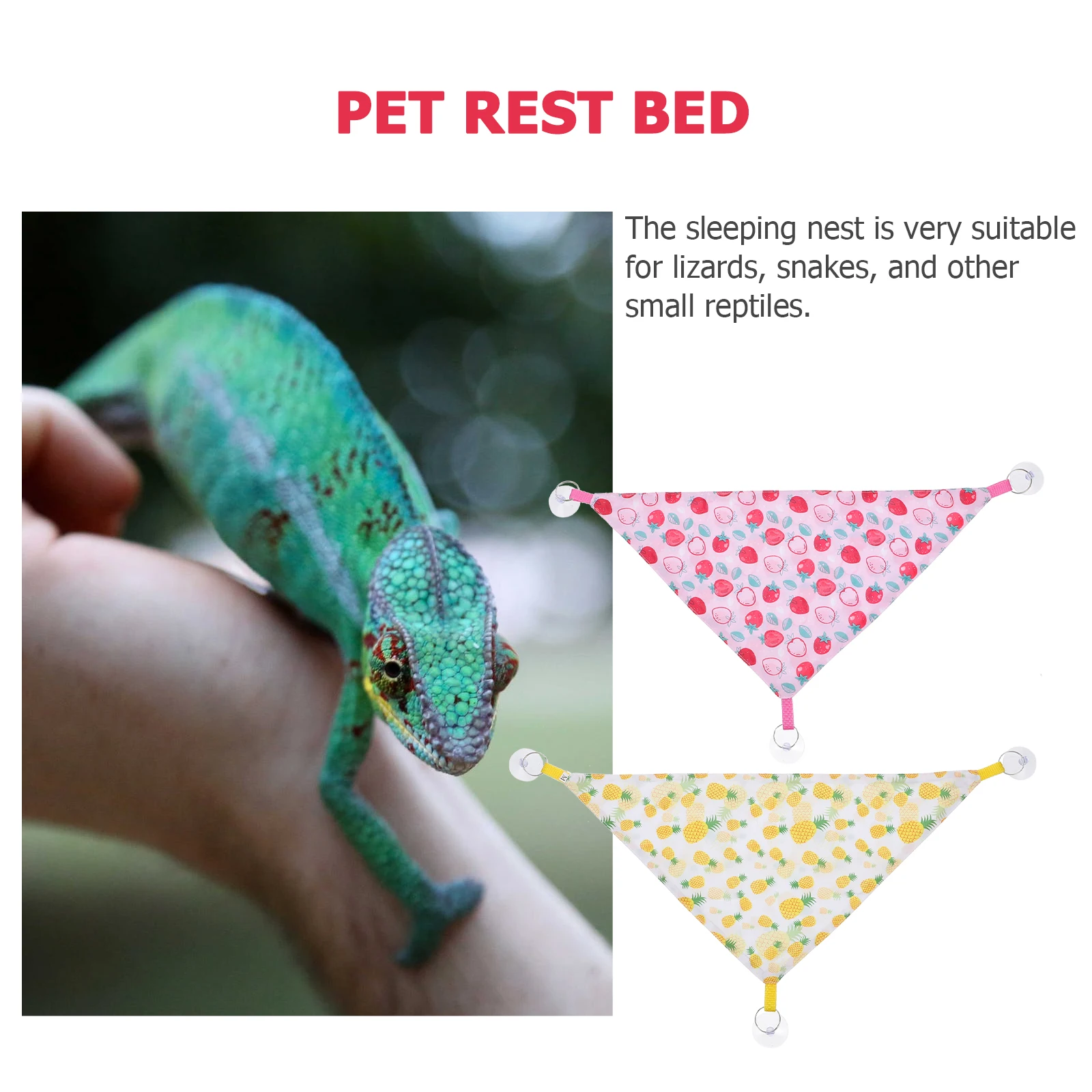 

2 set Reptile Sleeping Nest Lizard Hammock Durable Pet Hanging Bed For Small Animals Reptile Supplies Rest Cushion