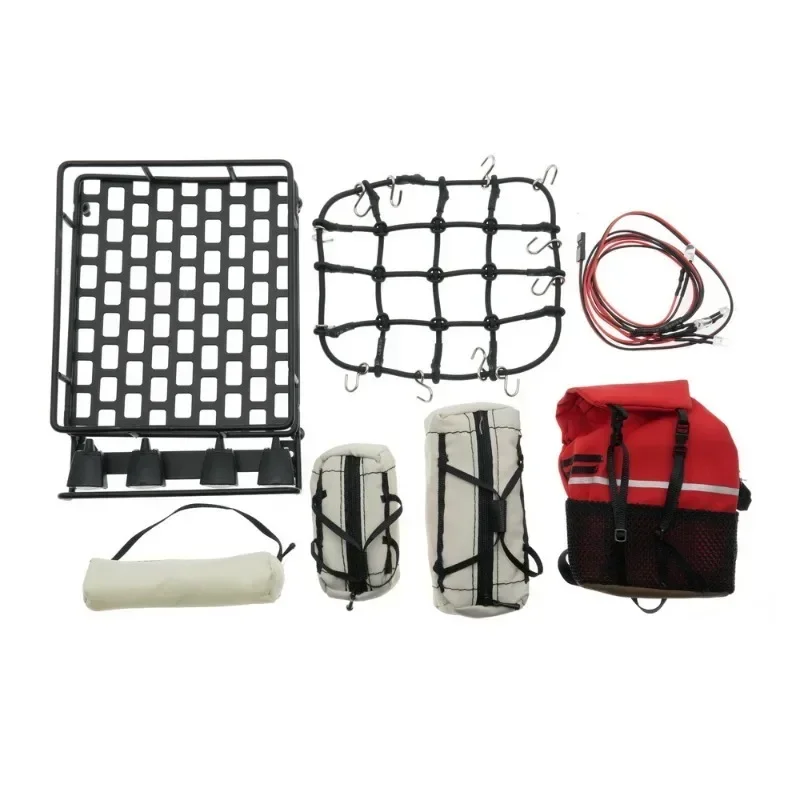 Universal Roof Racks With LED Light for 1/14 1/12 1/10 RC Crawler Car SCX10 CC01 MN D90 D91 D99 MN90 MN99S