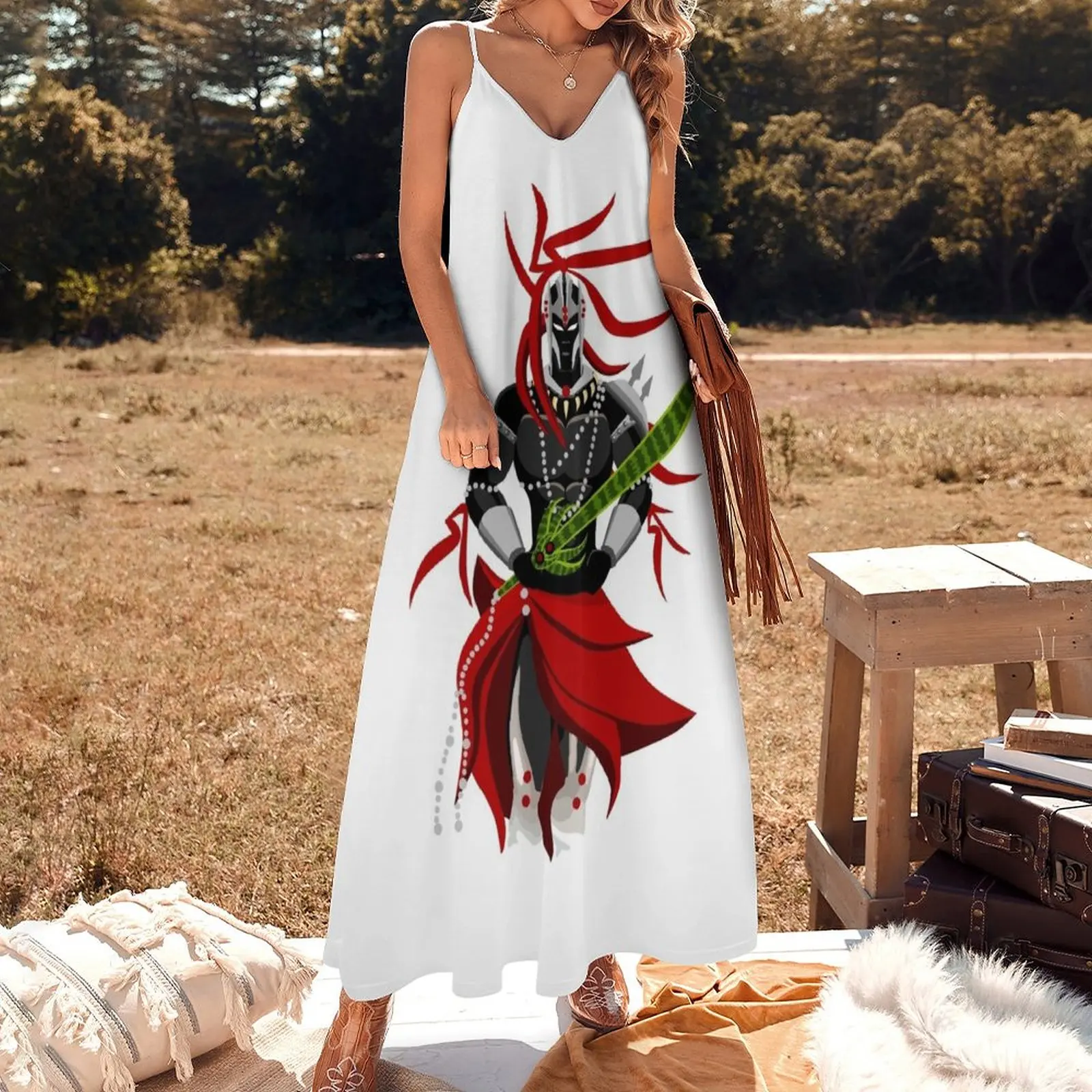 Warrior Ogum orixá Sleeveless Dress birthday dresses for women dresses for special events Dress woman