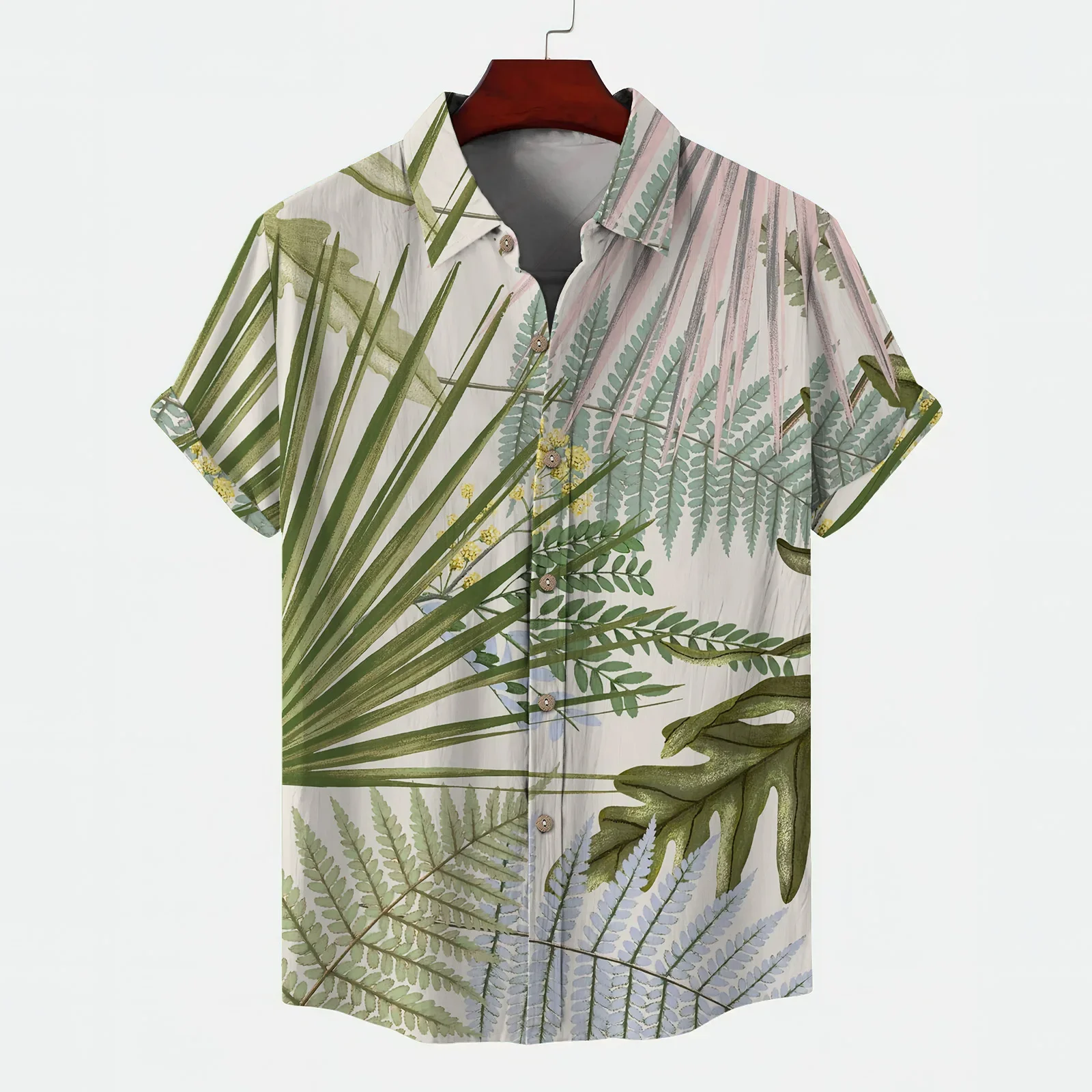 

Interesting Hawaiian men's shirts, fashionable beach clothing, tropical plant clothing shirts, young shirts, 2024