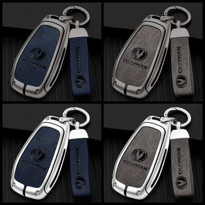 Zinc Alloy Car Key Case Cover for Changan Eado Unit CS35plus CS55plus CS75plus Smart Protected Keychains Interior Accessories