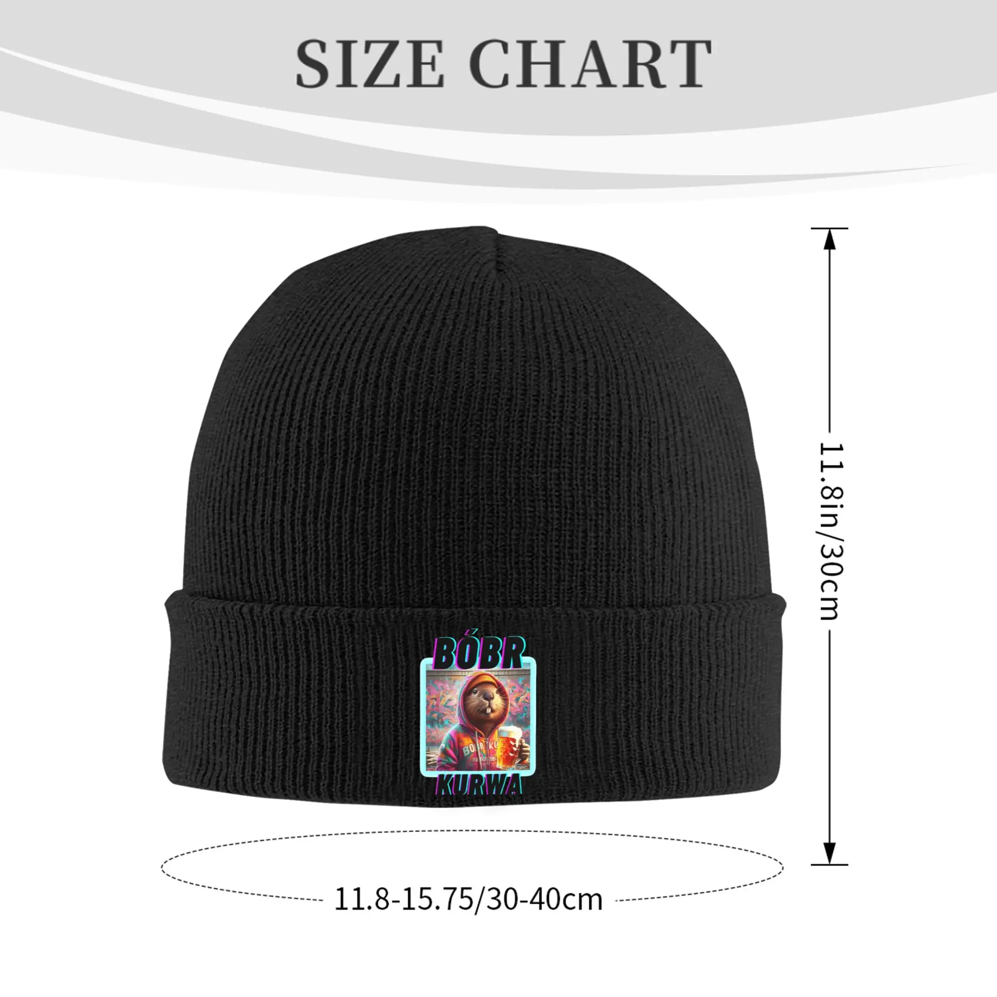 Bobr Kurwa Drinking Beer Neon Knitted Hat Beanies Autumn Winter Hat Warm Unisex  Hip Hop Bober Cap Men Women Gifts,
