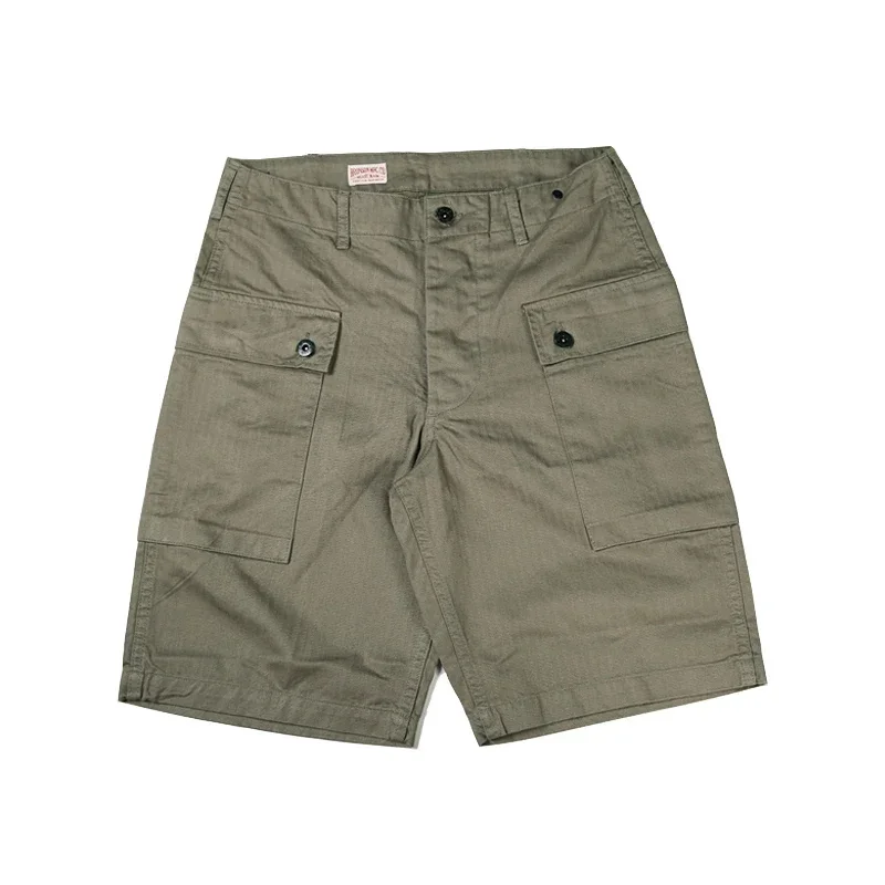 Bronson 1944 USMC Utility P44 Shorts Military-Inspired Herringbone Twill Cargo Pants