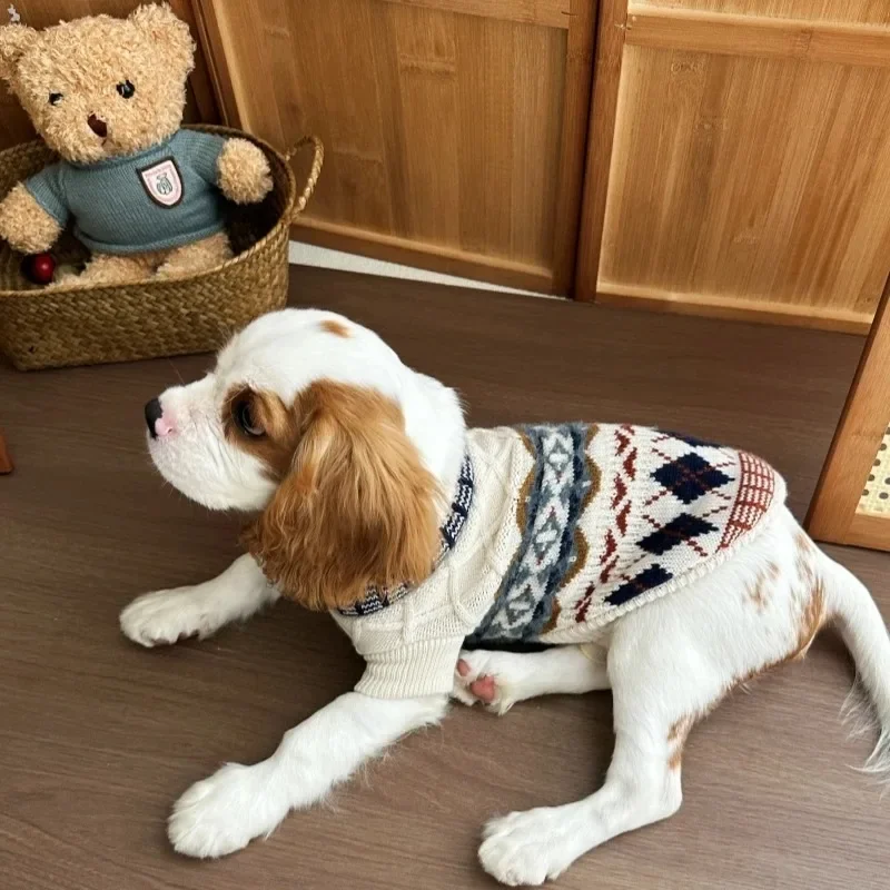 Knitted Pet Sweater Dog Clothes Pullovers Sweaters for Small Medium Dogs Chihuahua Puppy Pet Sweater Yorkshire Pure Dog Sweaters