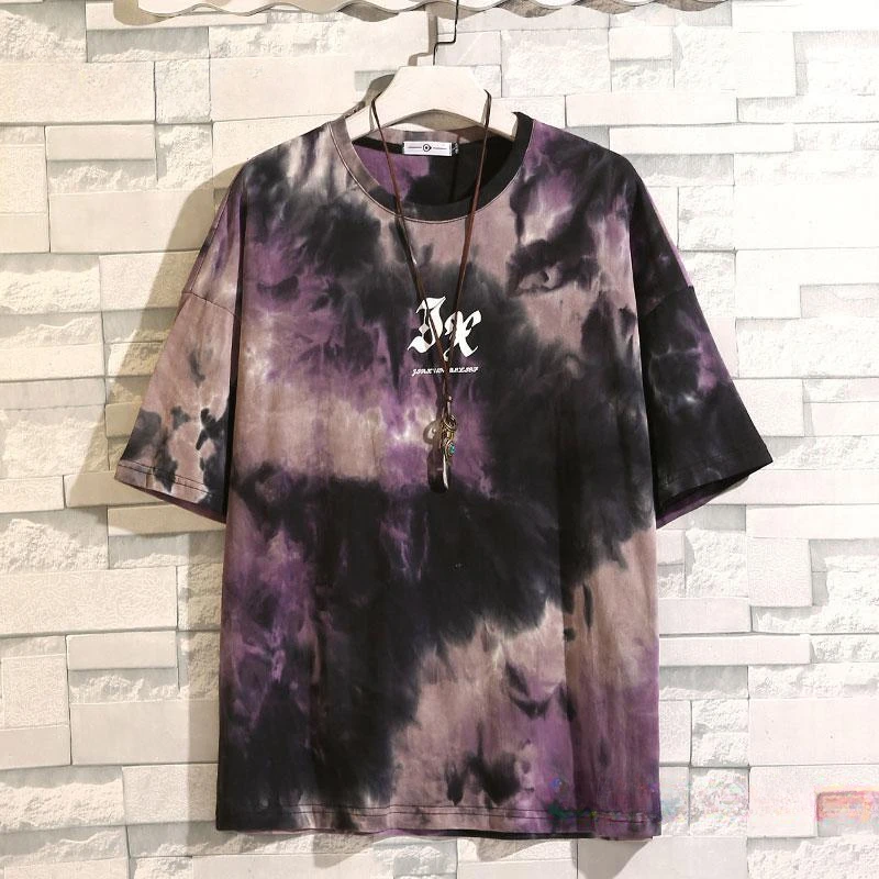 

Men's Tie-dye Casual T Shirt, Hip Hop Funny T Shirts for Men, Chinese Size 5XL, Summer Clothing, New Arrivals, 2024