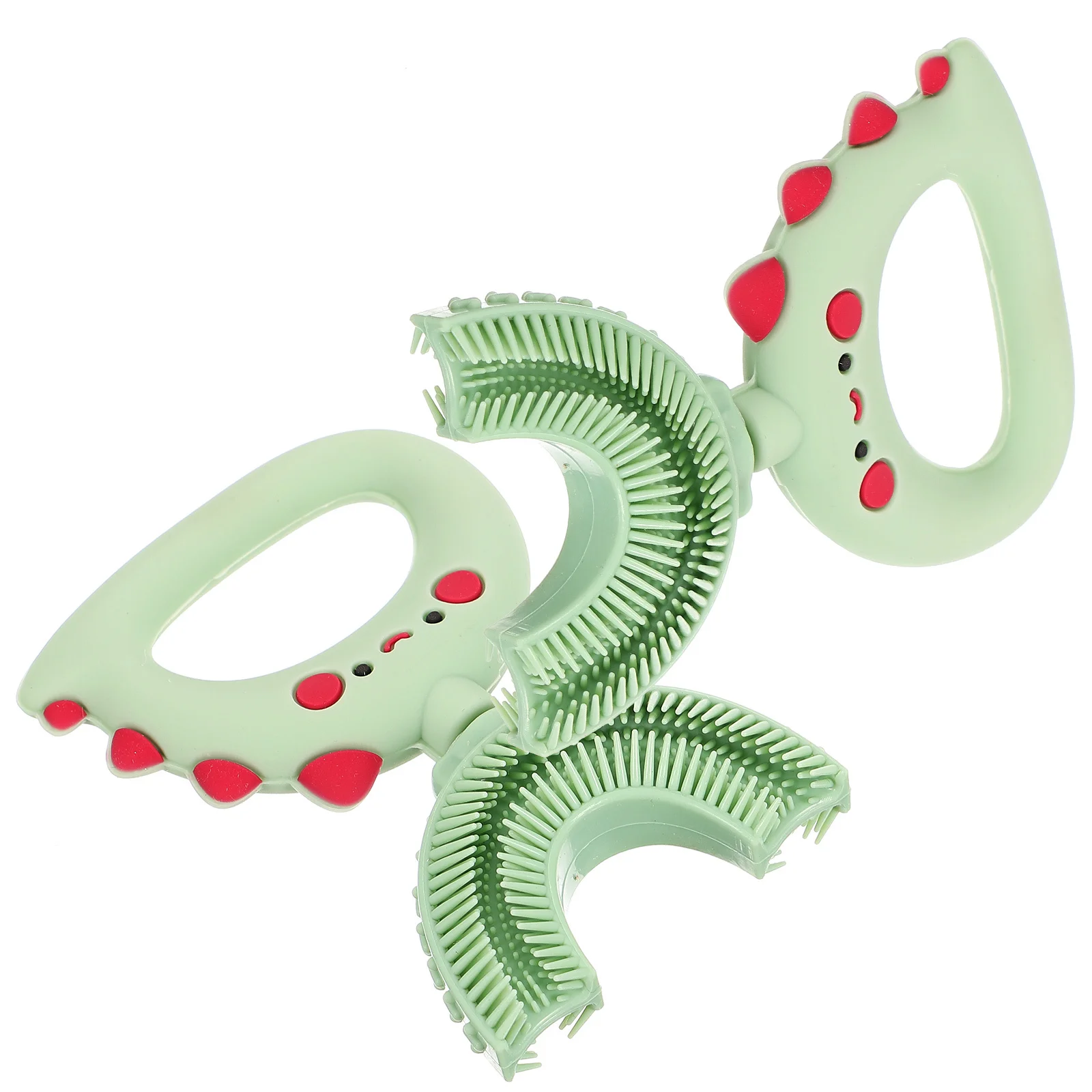 2 قطعة فرشاة أسنان سيليكون للأطفال للأطفال مقبض مريح تنظيف فعال بين الأسنان يمنع التسوس المحمولة #3