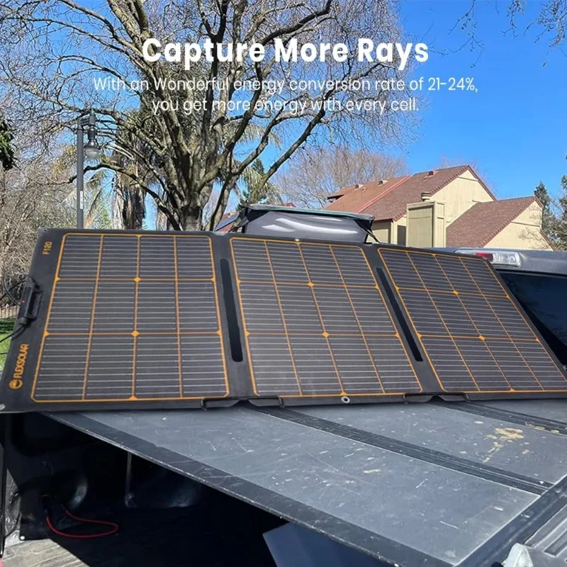 Paneles solares para generadores de central eléctrica, cargadores monocristalinos de celda plegable con soporte, emergencia de corte de energía impermeable