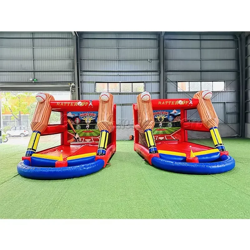 Large Outdoor Inflatable Baseball Batting Cage Interactive Sports Game for Kids Adults Backyard Fun Activity Equipment