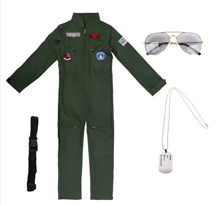 Meninos piloto festa ou carnaval cosplay trajes ternos roupas 2022 novas crianças aviador vôo air cadete uniforme de combate militar